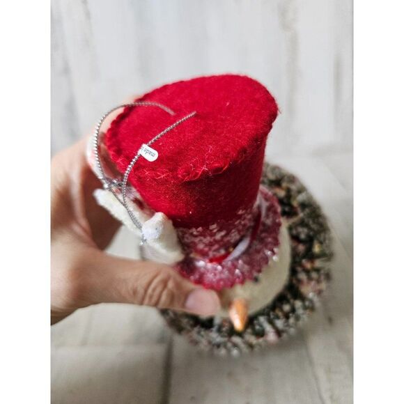 Midwest cannon falls snowman wreath glitter ornament large Maximus decor unique - Picture 6 of 8